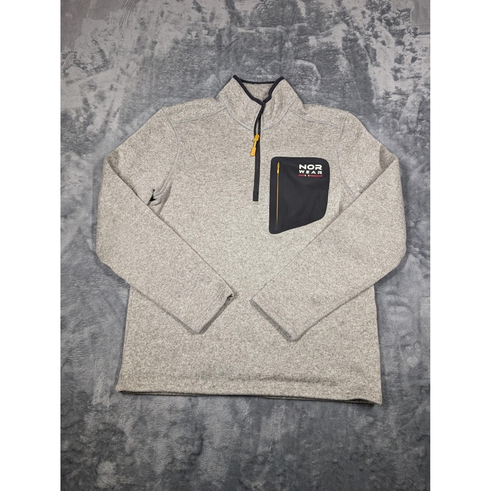 Norwear Pullover Sweater Mens Large Quarter Zip Fleece Outdoor Warm Icelandic